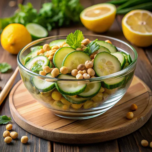चना और ककड़ी की ताज़गी सलाद